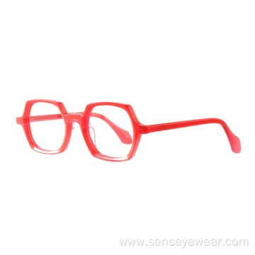 Vintage Square Spectacles Frame Bevel Acetate Optical Frame